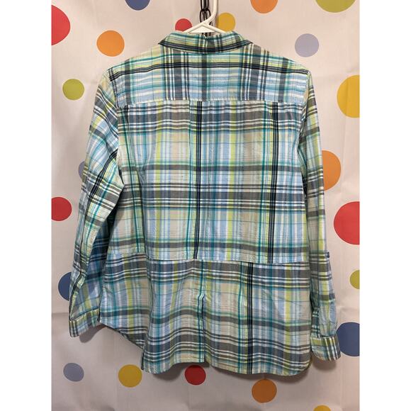 Christopher & Banks PXL Plaid Button Up Shirt - Picture 9 of 12